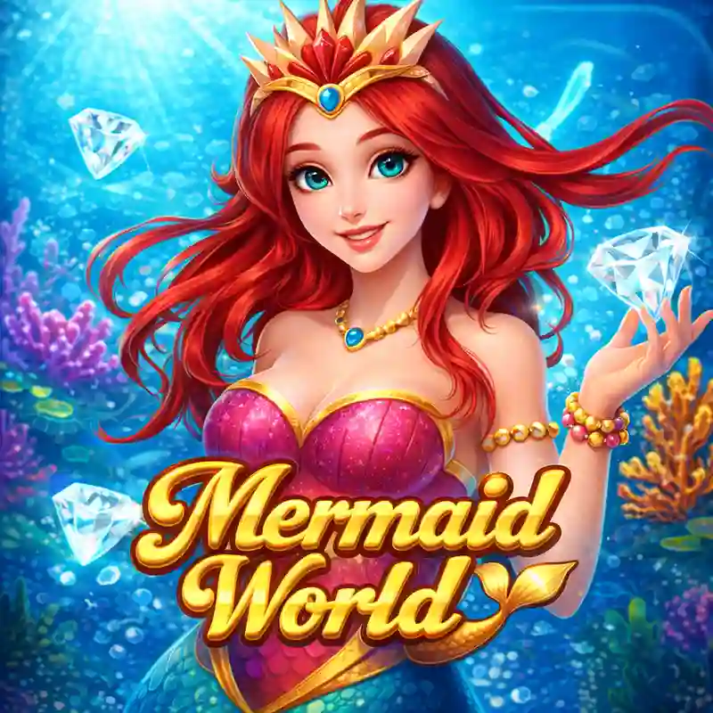 Mermaid World casino slot game interface